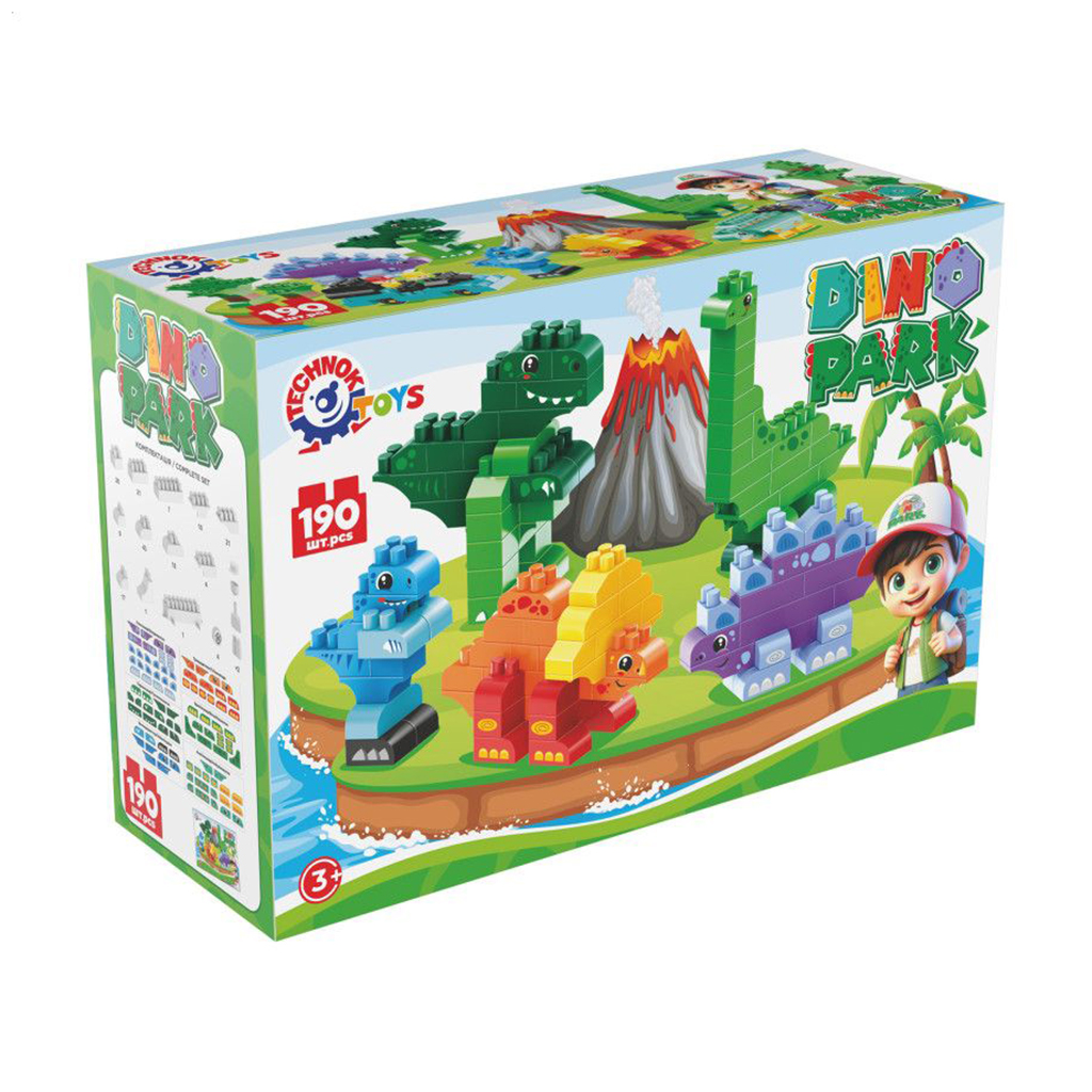 Конструктор блочний TechnoK Діно, в коробці, від 3 років, 190 деталей (2222)